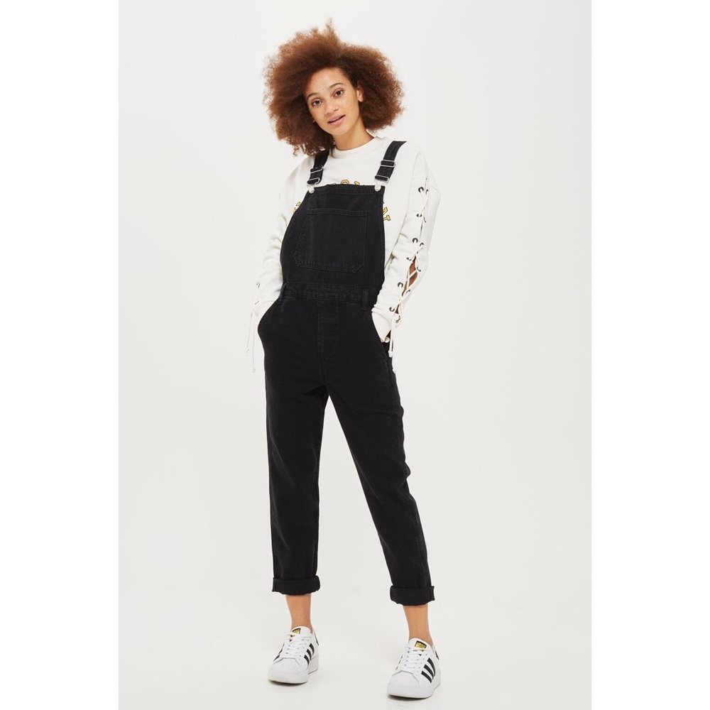 Black Topshop Moto Overalls